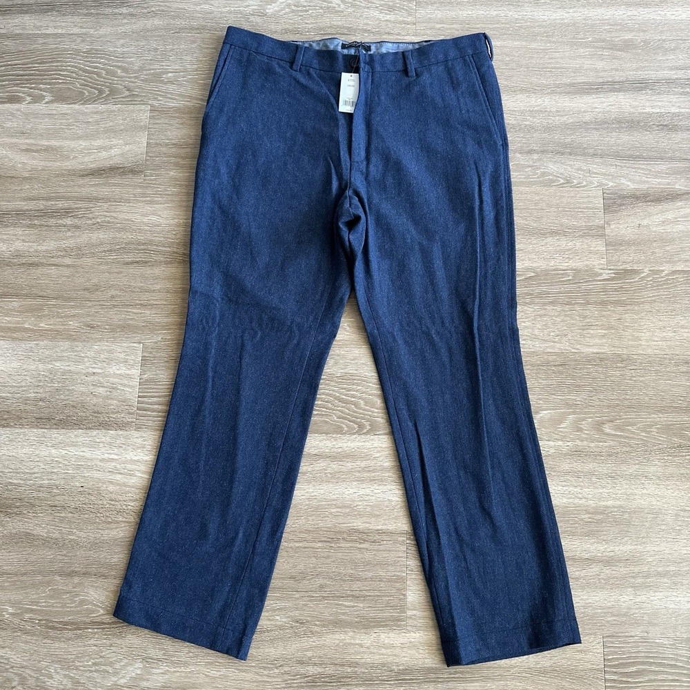 Banana Republic Straight Leg Wool Aiden Pants Blue Men's 38X32